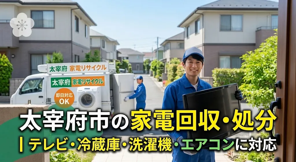 太宰府市の家電回収・処分｜テレビ・冷蔵庫・洗濯機・エアコンに対応