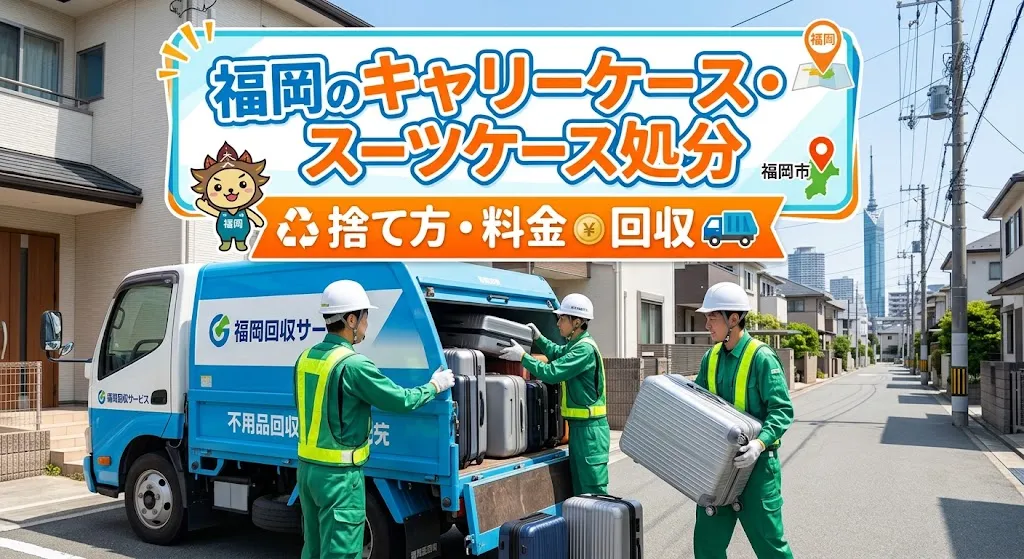福岡のキャリーケース・スーツケース処分|捨て方・料金・回収