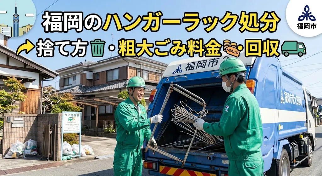 福岡のハンガーラック処分|捨て方・粗大ごみ料金・回収