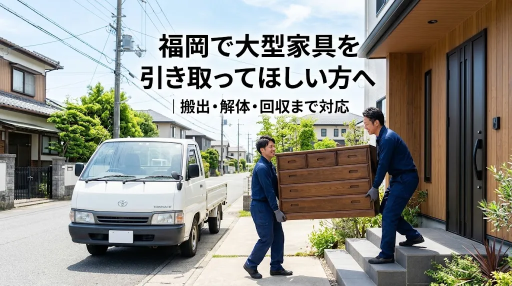 福岡で大型家具を引き取ってほしい方へ｜搬出・解体・回収まで対応