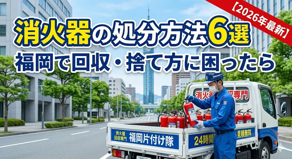 消火器の処分方法6選|福岡で回収・捨て方に困ったら【2026年最新】