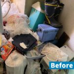 中間市のゴミ屋敷片付け｜アパート3階から2台分を回収