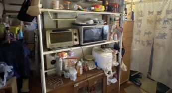 福岡市早良区で電子レンジ、食器棚などを不用品回収いたしました