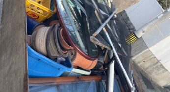 福岡県中間市の倉庫で大きな鏡などを不用品回収いたしました
