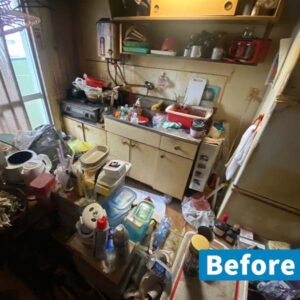 片付ける前のゴミ屋敷の写真