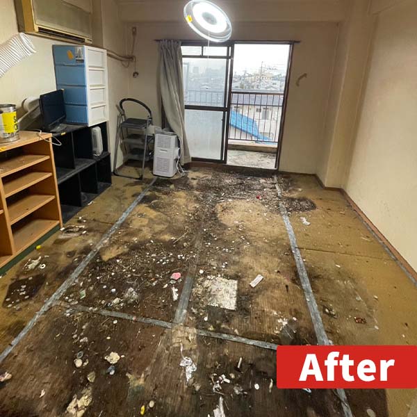 夜逃げされたゴミ屋敷を片付け後（福岡市博多区）