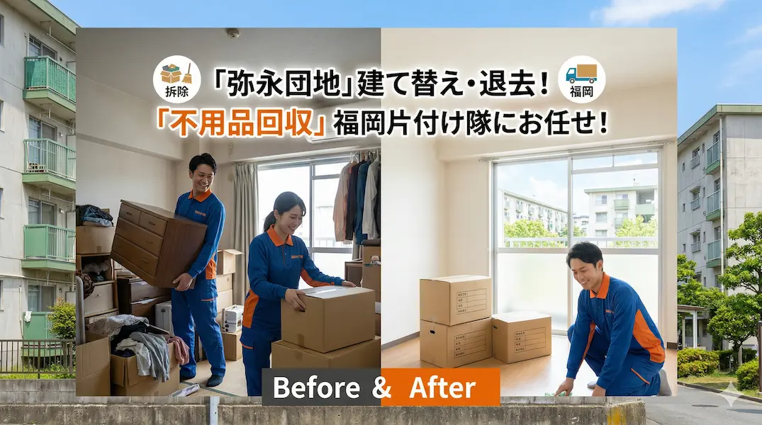 【南区・弥永団地】引越し・退去の不用品回収は「福岡片付け隊」へ