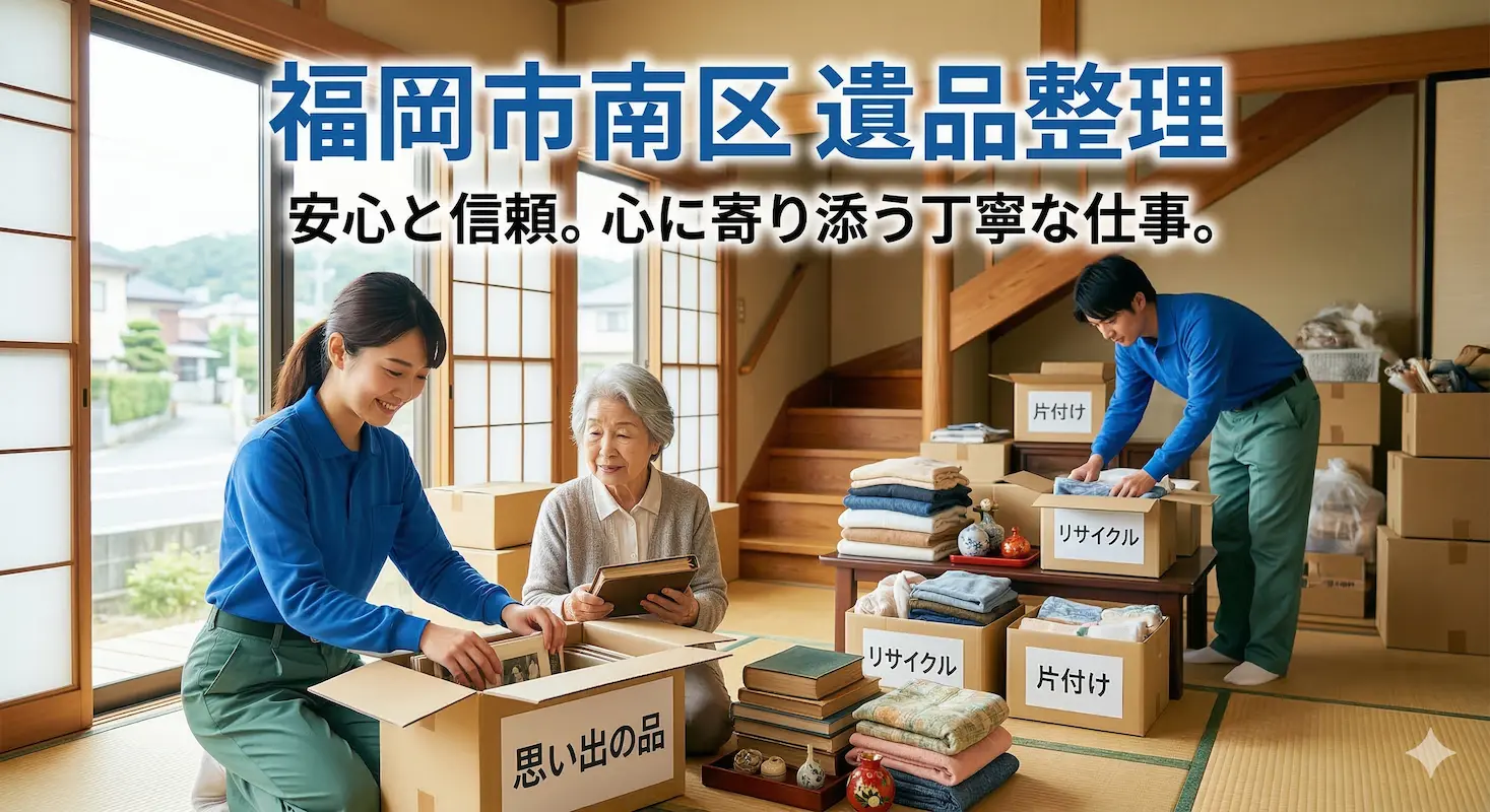 福岡市南区の遺品整理・片付けなら福岡片付け隊|地域密着で即日対応
