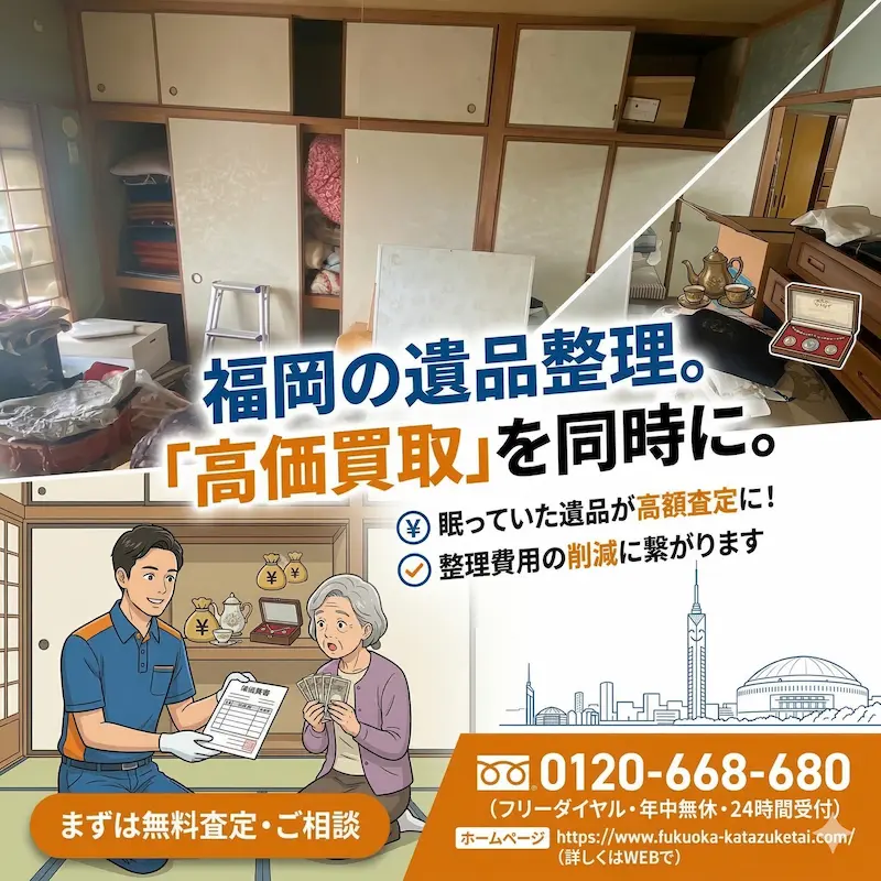 福岡で遺品整理と「高価買取」を同時に!費用を賢く抑えるリサイクル活用術