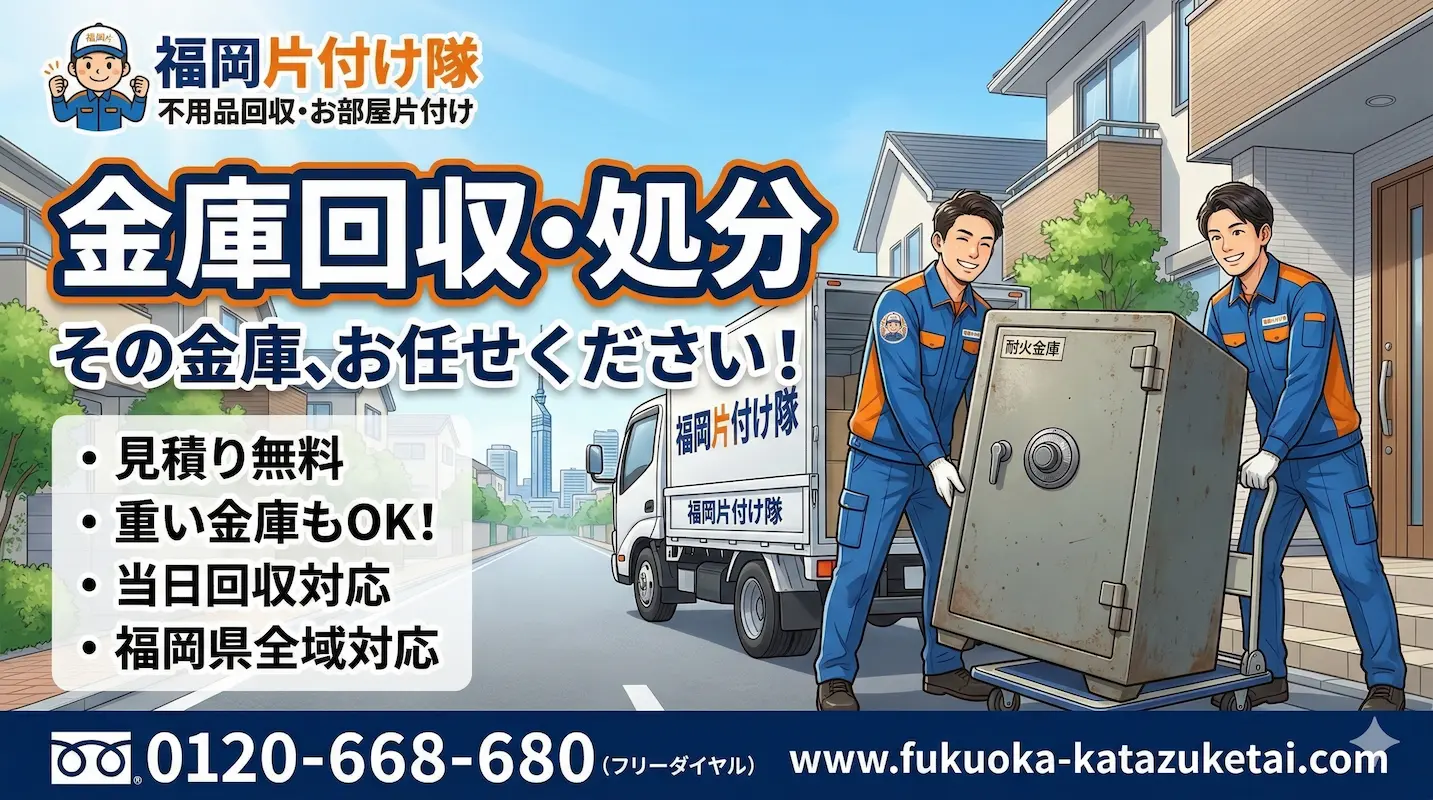 福岡で金庫回収・処分するなら安心できる業者「福岡片付け隊」