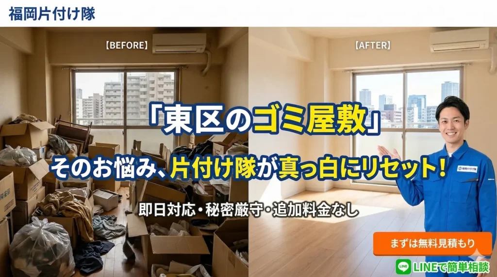 福岡市東区ゴミ屋敷片付け業者福岡片付け隊