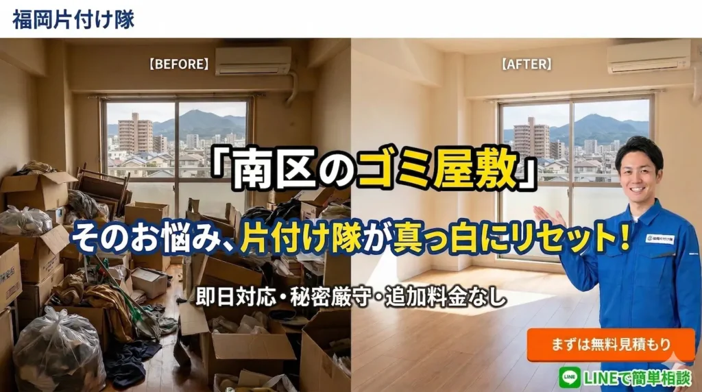 福岡市南区ゴミ屋敷片付け業者「福岡片付け隊」