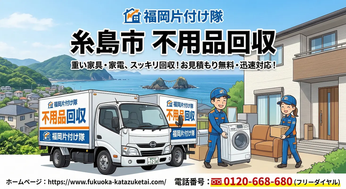 糸島市　不用品回収　業者　福岡片付け隊