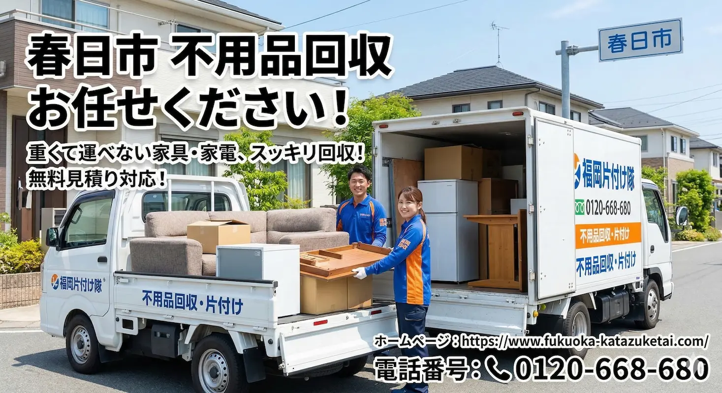 春日市　不用品回収　業者　福岡片付け隊