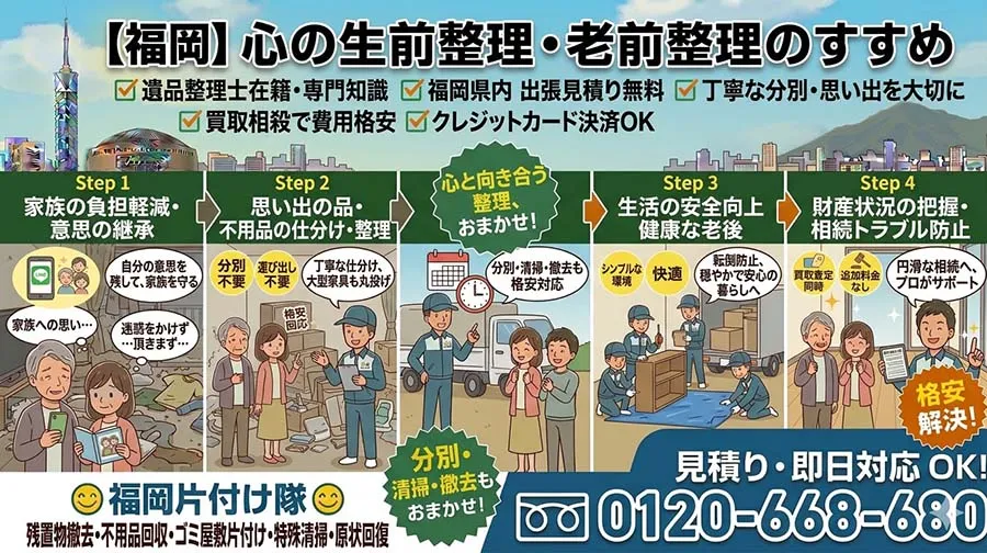 福岡での生前整理・老前整理。