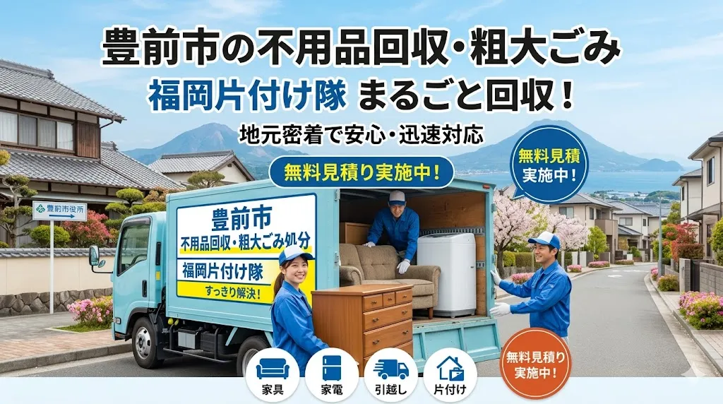 豊前市の不用品回収なら福岡片付け隊　即日対応・丁寧・安心