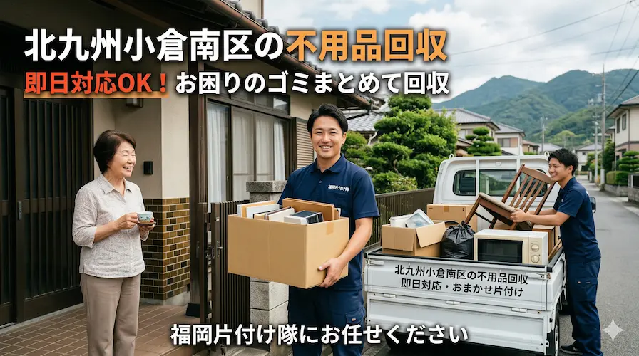 【小倉南区の不用品回収】徳力・志井・守恒・下曽根・曽根エリア即日対応 福岡片付け隊