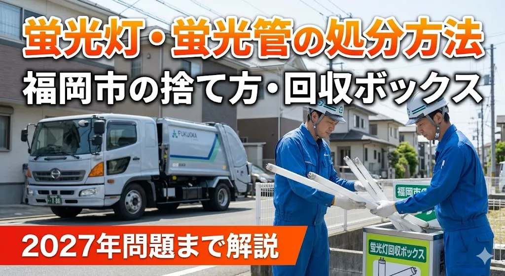 蛍光灯・蛍光管の処分方法|福岡市の捨て方・回収ボックス・2027年問題まで解説