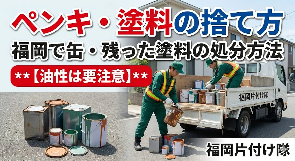 ペンキ・塗料の捨て方|福岡で缶・残った塗料の処分方法【油性は要注意】