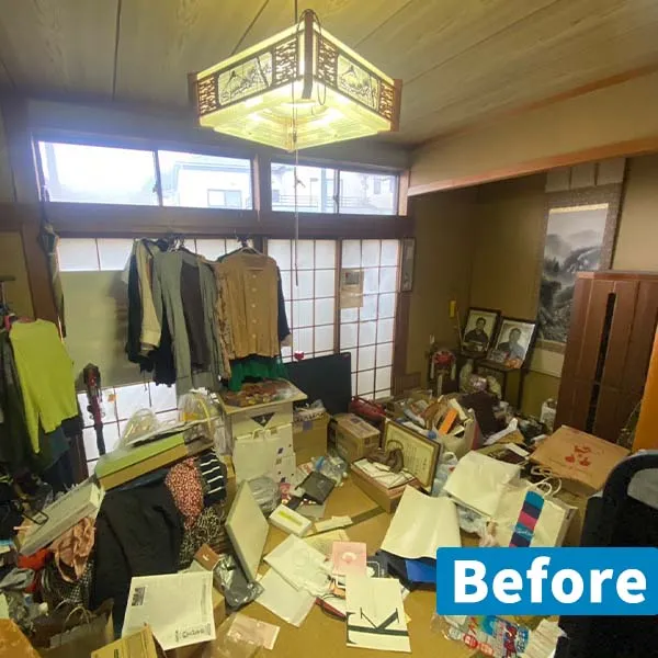 雑餉隈の3LDK一戸建てで遺品整理を行う前の和室